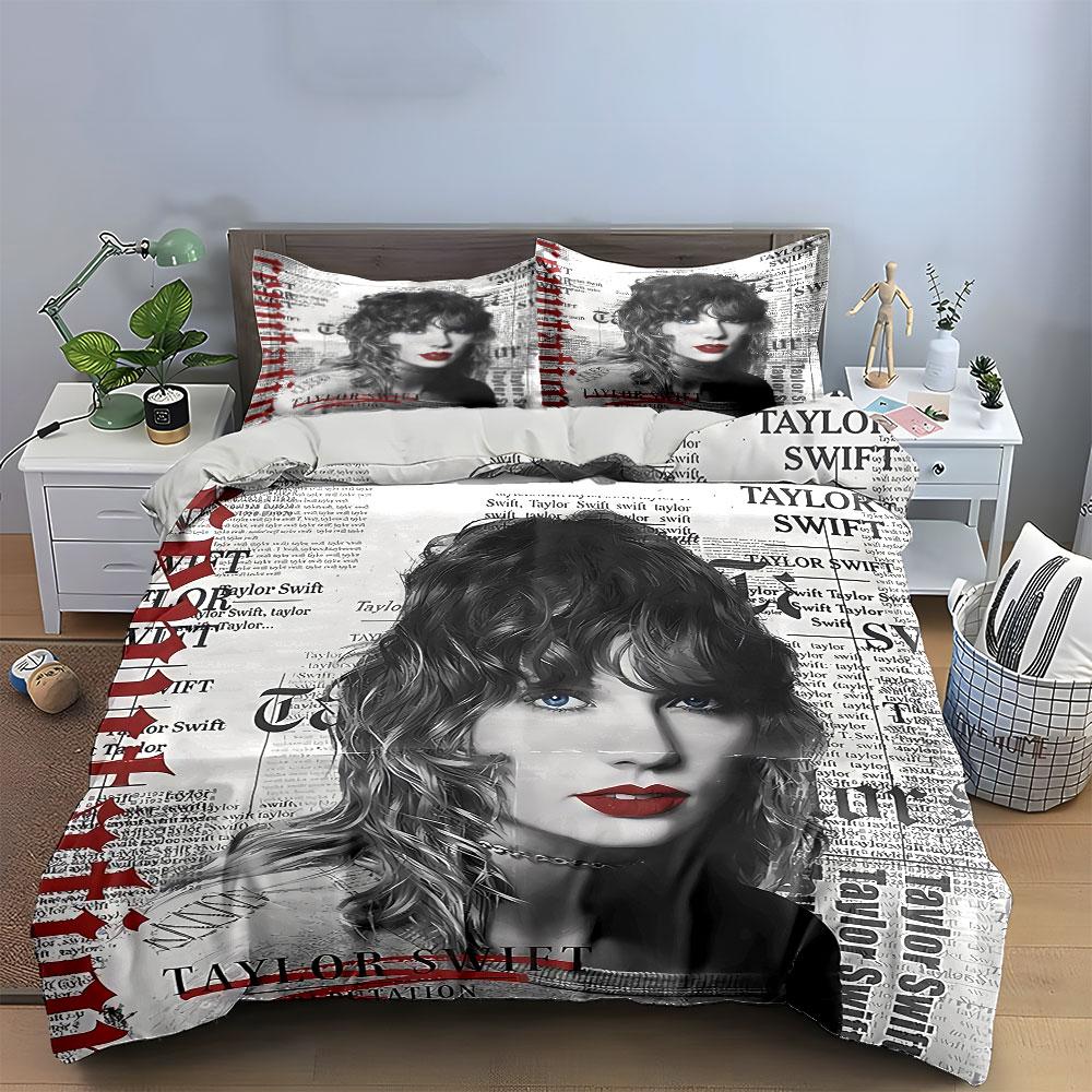 Reputation Taylor Swift Poster Bedding Duvet Cover Set Duvet Cover Pillowcases  (1*Duvet Cover 2*Pillowcases, without duvet insert)