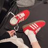 2025 women's spring and summer new retro versatile little white shoes cream white niche design sports and leisure shoes