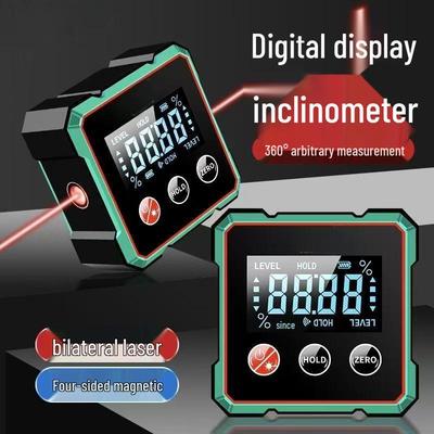 Portable 360° Magnetic Laser Level Digital Inclinometer Protractor