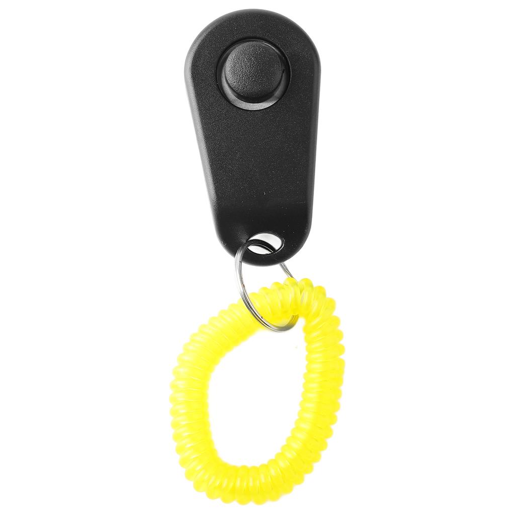 Dog Training Clicker Interactive Squeaky Comfortable Universal Training Clicker Ring for Dogs Cats Black
