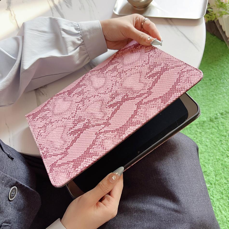 Luxury Snake Texture Stand Case for IPad 6 7 8 9 10th 11th Generation Case Air 3 4 5 Pro Mini 2025 A16 2026 10.2 10.9 11 Cover