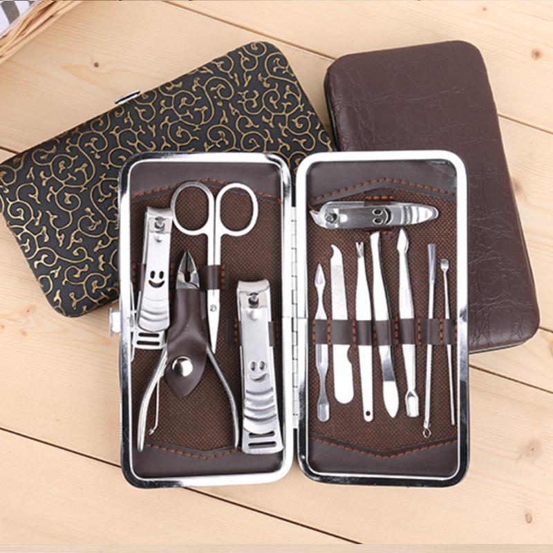 12 In1 Pedicure / Manicure Set Nail Clippers Cuticle Clippers Grooming Kit Case