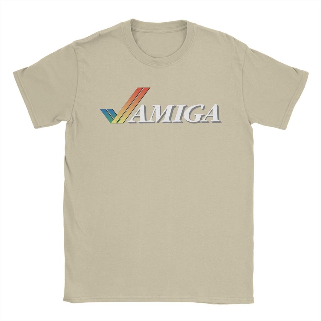 Unisex TShirts Commodore Amiga Logo Casual Cotton Tee Shirt Short Sleeve T Shirt Round Collar Tops Graphic Printed
