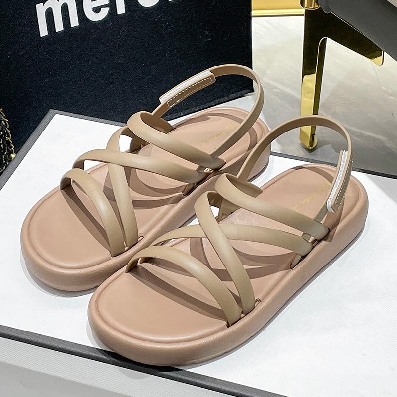 

Сандалии женские летние на плоской подошве с мягкой подошвой Temperament Roman Shoes Beach Shoes 40