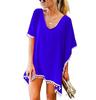 Chiffon Tassel Beach Cover-up: European & American Style with Fur Ball Accents