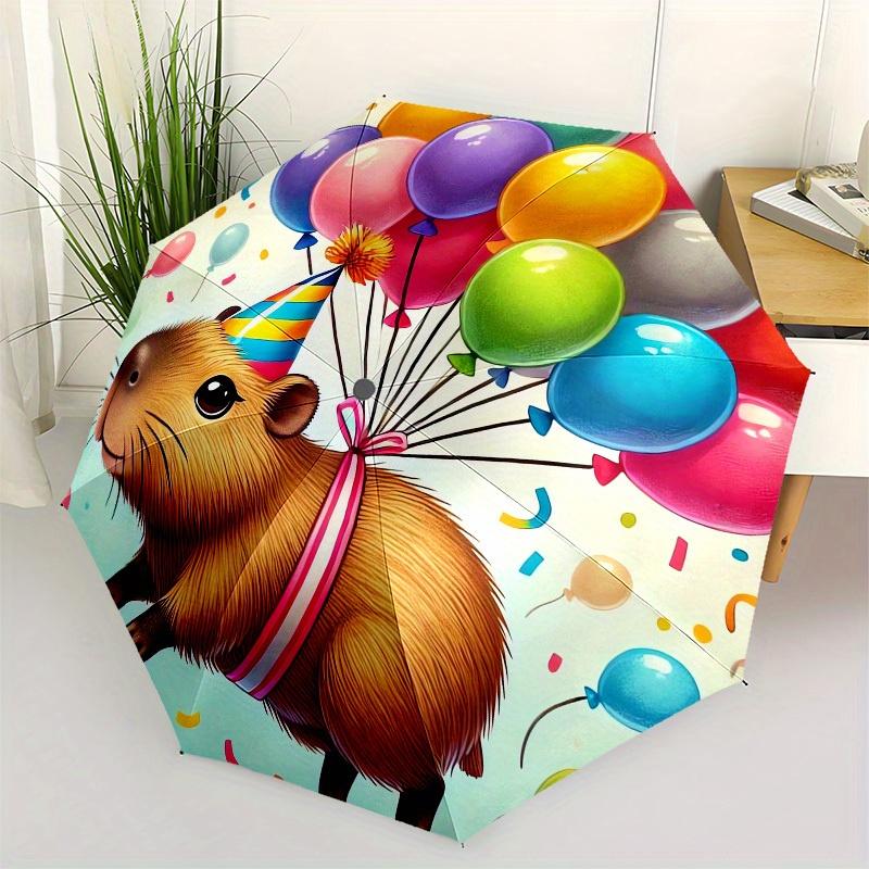 

1pc Birthday Guinea Pig Party Umbrella with Plastic Handle,Suitable for All Seasons Home Travel Outdoor UmbrellaM1174