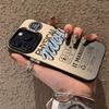 Creative English Alphabet Label for Apple 15 Mobile Phone Case New 14pius Men's and Women's Anti-drop Silicone 13mi