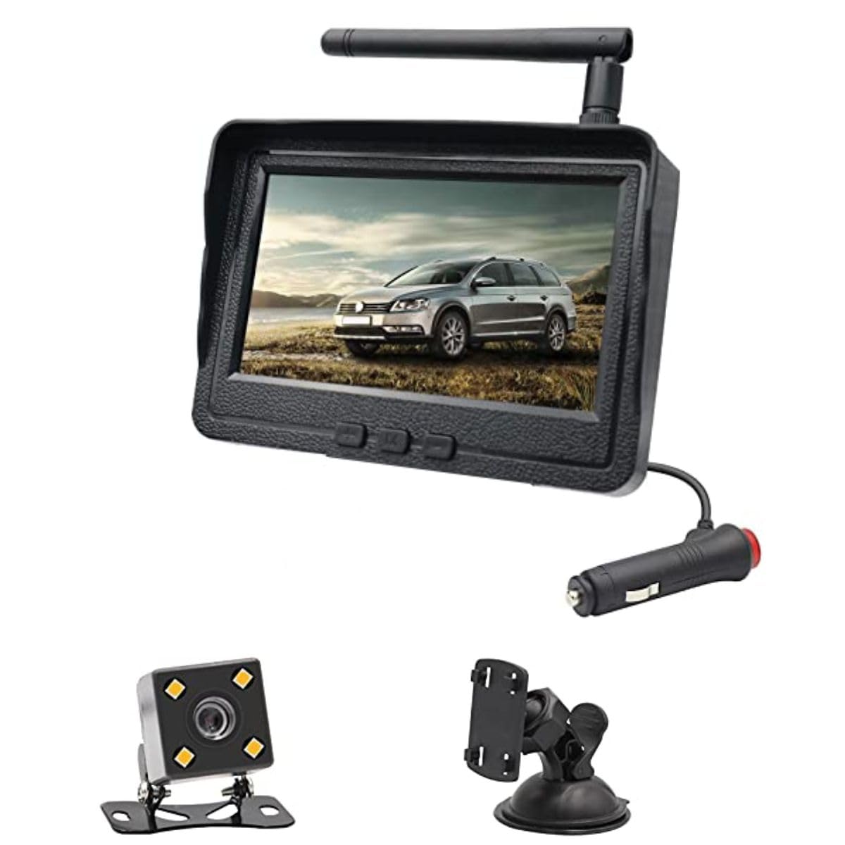 

OBEST Wireless Back Up Camera Monitor Set, 4.3 Inches, Wireless Back Up Monitor, Adopts