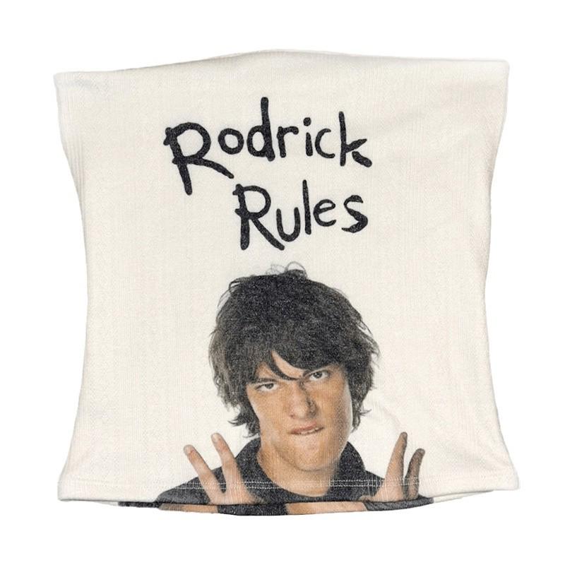 Europäisches & Amerikanisches Y2K Retro Kardashian-Inspiriertes Schlauchtop mit Buchstabenprint