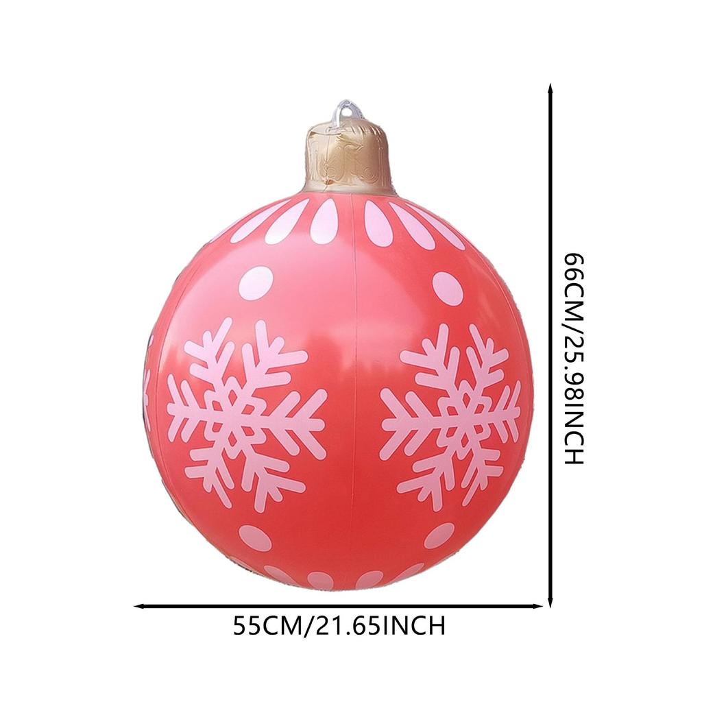 New Plastic Inflatable Christmas Ball - Holiday Decor Ball with Thickened Eco-Friendly PVC