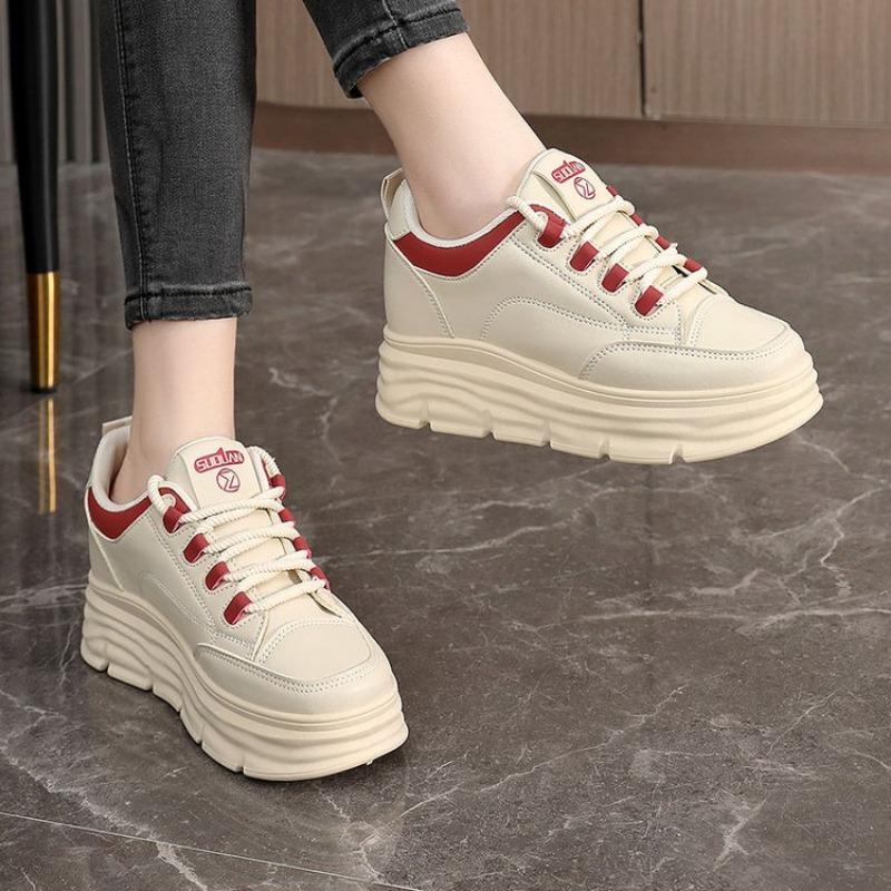 Fashion Women Shoes Trend Woman Chunky Sneakers Korea Hidden Increase Thickess Platform Shoes Outdoor Breathable Comfortable Casual Shoe