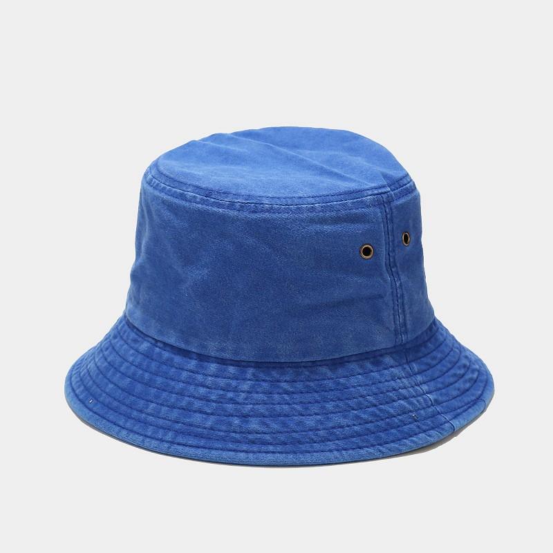 Mens Womens Washed Plain Bucket Hat All Season Outdoor Travel Sun Protection Cap
