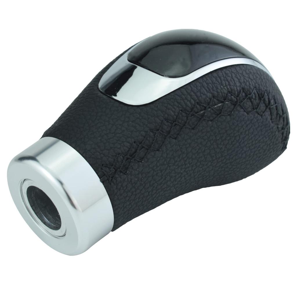 Arenbel Car Shift Knob 5 Speed Shift Handle Leather Auto Interior Parts Black