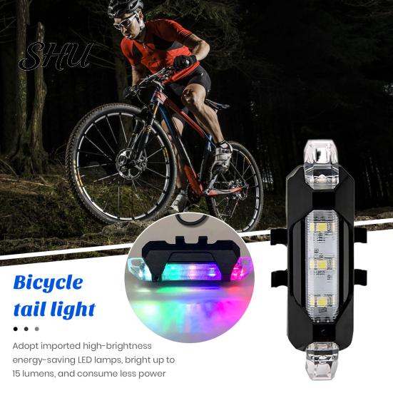 Bike Taillight Universal LED Tail Light Super Bright Waterproof USB Rechargeable Rear Simple Installation Bicycle Cycling Safety Flashlight