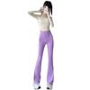 2024 Women's High-End Yoga Set: Quick-Dry Sports Top & Micro Flare Pants