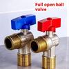 Bathroom High Flows Hot/Cold Water Shut Off Valves 1/2inch Turn Angle Stop Valves Brass Plumbing Fitting Easily To Install