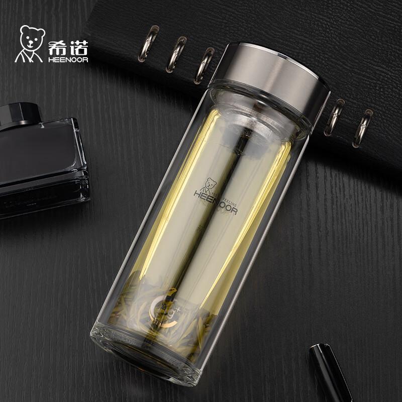 XINUO Double-Layer Anti-scald Antibacterial Glass Tea Cup