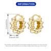 925 Golden French Style Organ Earrings Women Hoop Earring Anniversary Jewelry Trendy Gifts