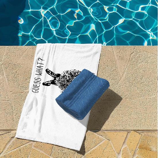 Bunny Beach Towel, Bunny Gifts Pool Towels, Funny BunnySand Towel Large Bath Towels Gifts for Girls Women, BunnyGift for Girls Women, Rabbit Gift,