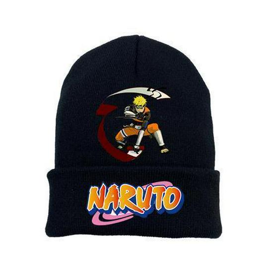 Pletená čepice Anime Naruto & Sasuke - Teplá zimní móda pro muže a studenty