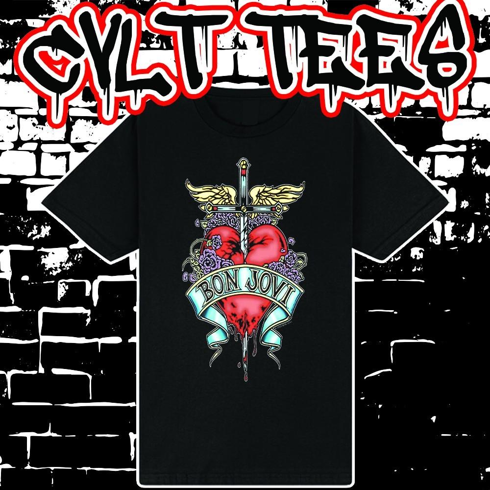 

Bon Jovi style Band Tee ~ 100% Cotton Unisex T-Shirt S