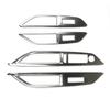 4 stücke Edelstahl Auto Fensterheber Schalter Bedienfeld Rahmen Abdeckung Trim für Peugeot 3008 GT 5008 GT 2017 2018 Auto zubehör