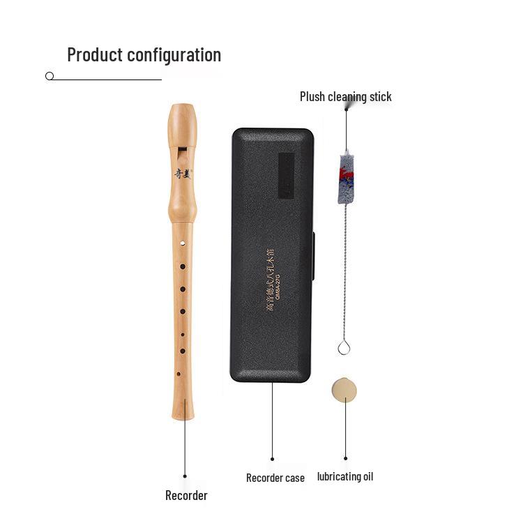Chime Soprano Recorder: Half-Wood, Six/Eight-Hole, German/English Fingering, for Adults & Children.