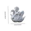 Angel Riding A Swan Garden Statue Yard Art Decor Weatherproof Sculpture Lawn Ornament for Porch