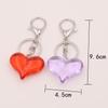 Clear Acrylic Heart Pendant Keychain Charm for Bags & Couples