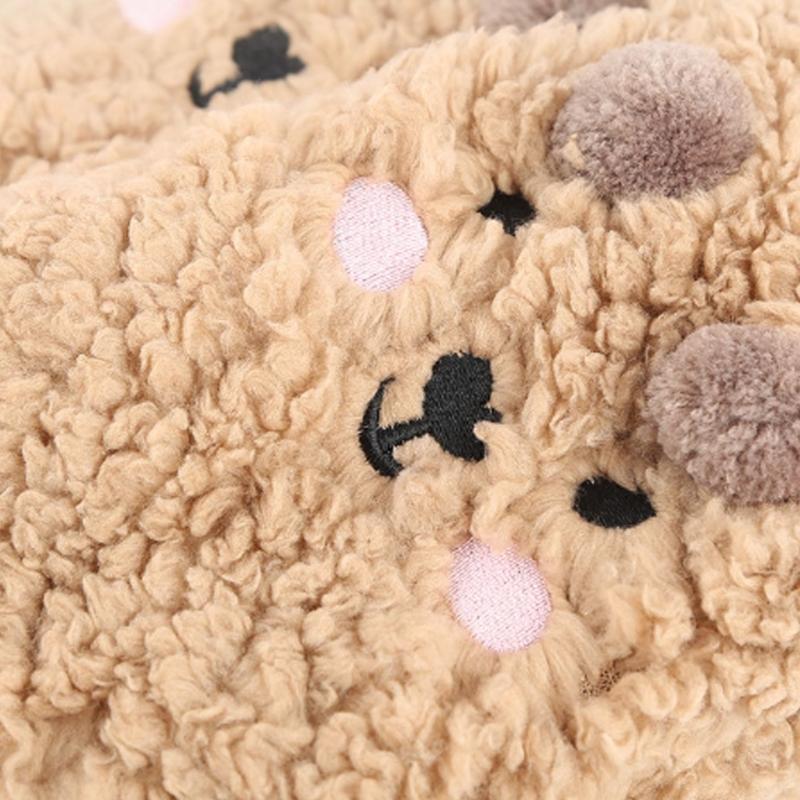 Women's Thicker Warm Fuzzy Socks Plush Warm Winter Socks for Sleep Home,Soft Cozy Socks Cartoon Doll Ankle Crew Socks