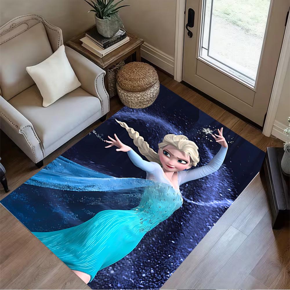 Elsa's Magical Ice Garden Area Rug Design for Game Room Foyer Living Rooms Kitchen Antislip Carpet Office home decor Wedding Party Gift