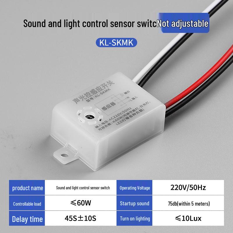 Voice-Activated LED Stairwell Sensor: Intelligent 220V Sound & Light Control with Delay