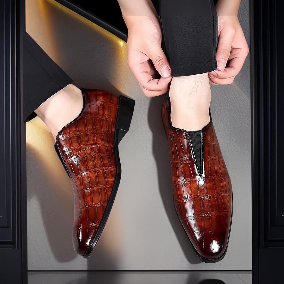 

Мужская итальянская кожаная обувь Модная деловая формальная обувь Дизайнерские лоферы Броги Обувь для платья для мужчин Классическая повседневная обувь Оксфорды 38 темно-коричневого