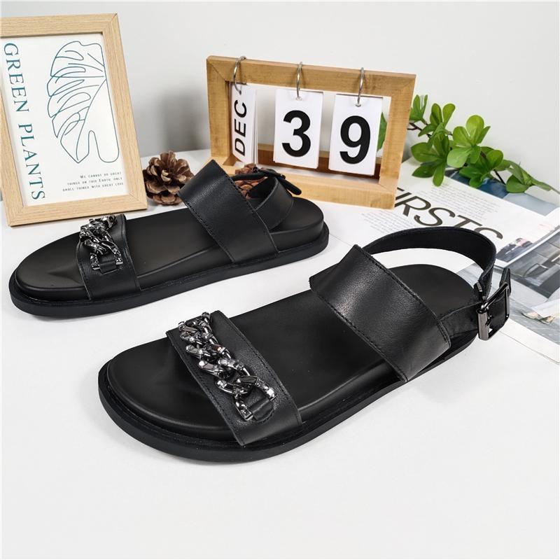 Fashion Beach Sandal Woman Luxury Shoes Lady 2025 Summer Heels Open Toe Fashion New Girls Comfort Peep Rome Casual Scandals Leisure