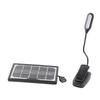 Solar Rechargeable Clamp Lamp Warm Daylight White Light Flicker Free Flexible Gooseneck Clip On Book Light 5V