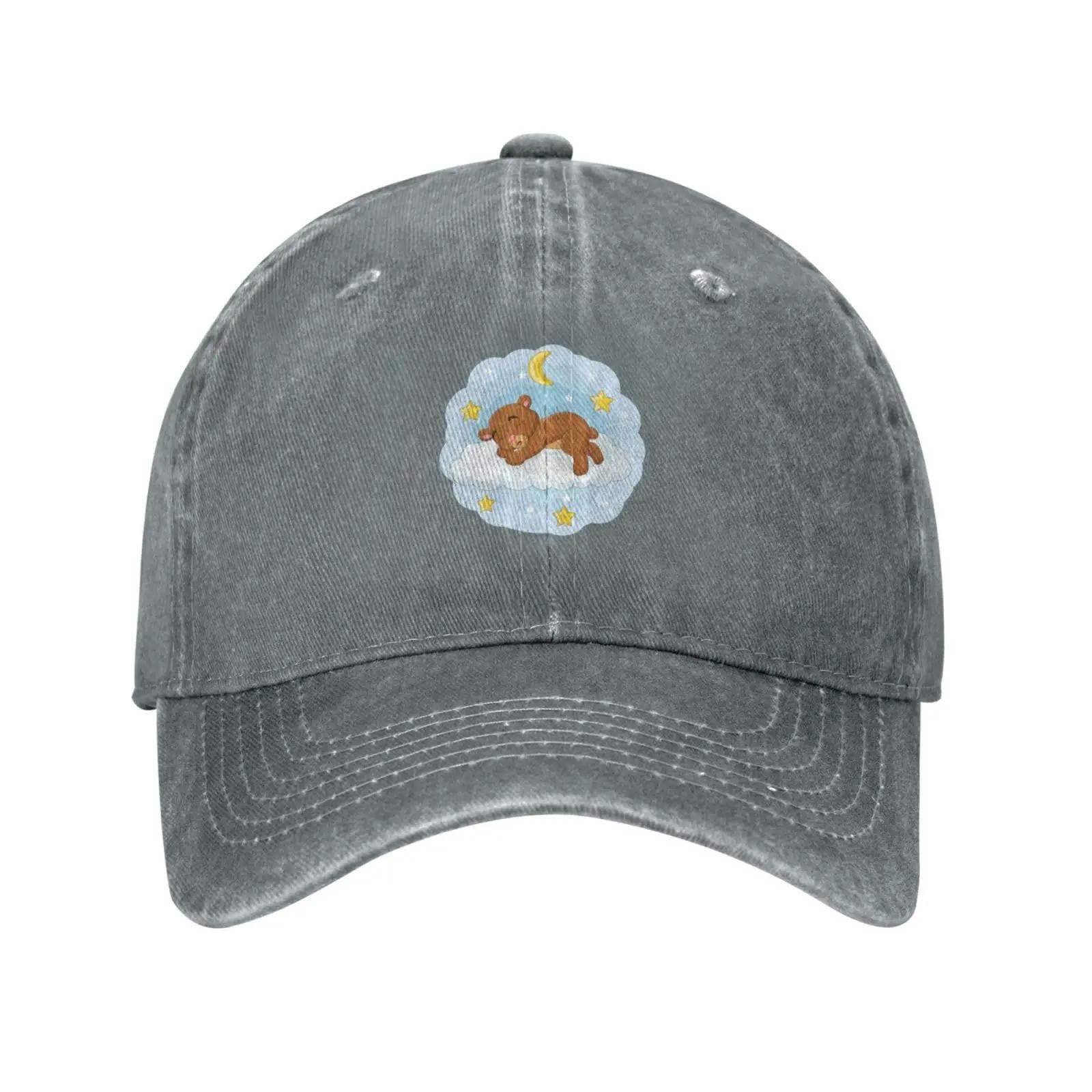 

Cartoon Bear Sleeping On The Clouds Baseball Cap for Men Women Vintage Trucker Hat Golf Hats Dad Caps Adjustable
