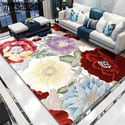 Nordisk Abstrakt Floral 3D Hem Stor Matta Vardagsrumsmatta Modern Minimalistisk Sovrumsmatta Amerikansk Golvmatta
