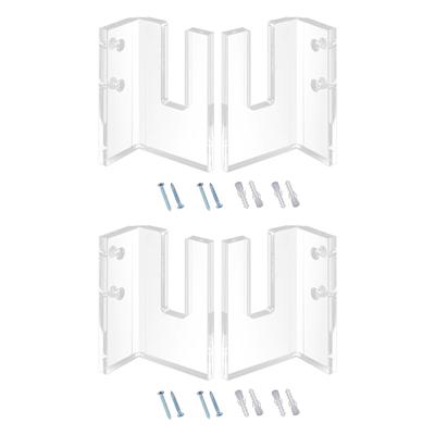 2 Pairs Skateboard Display Rack Acrylic Wall Stand Fixed Holder Skateboards Storage Holder