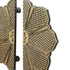 Ethnic Flower Carving Design 20.32 Cm Brass Door Handle Pair, Brass Main Door Handles, Standard, Pack of 2