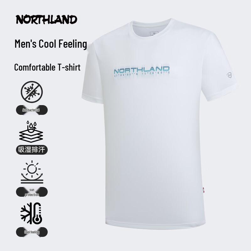 

Чоловіча охолоджуюча повсякденна футболка з коротким рукавом NORTHLAND для альпінізму NTSFH5364S 185/100A