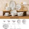 Yiceng 41-Piece Japanese Style Bone China Dinnerware Set
