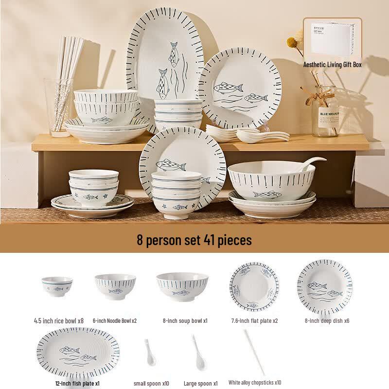 Yi Ceng 41-Piece Ceramic Dinnerware Set