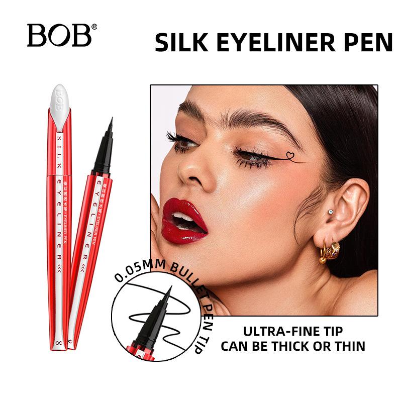 BOB silk eyeliner pen does not fade, does not smudge, quick-drying beginner waterproof eyeliner beauty 0.5ml