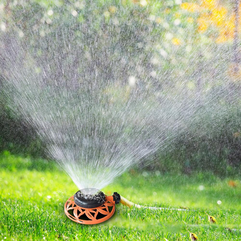 8 Pattern Lawn Sprinkler with Metal Decorative Base Water Sprinkler Turret Pattern Sprinkler for Garden Watering Irrigation