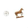 Modern Decorative Wall Clock with Large Numerals And Quiet Movement Featuring Engraved Horse