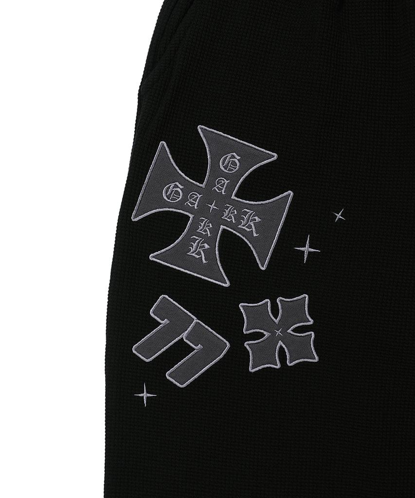 GAKKAI UNIONS Kasia Waffle Wide Pants Black