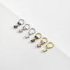 ANDYWEN 925 Sterling Silver Black Zircon Stud Earring Fashion Rock Punk CZ 2023 Jewelry Jewels