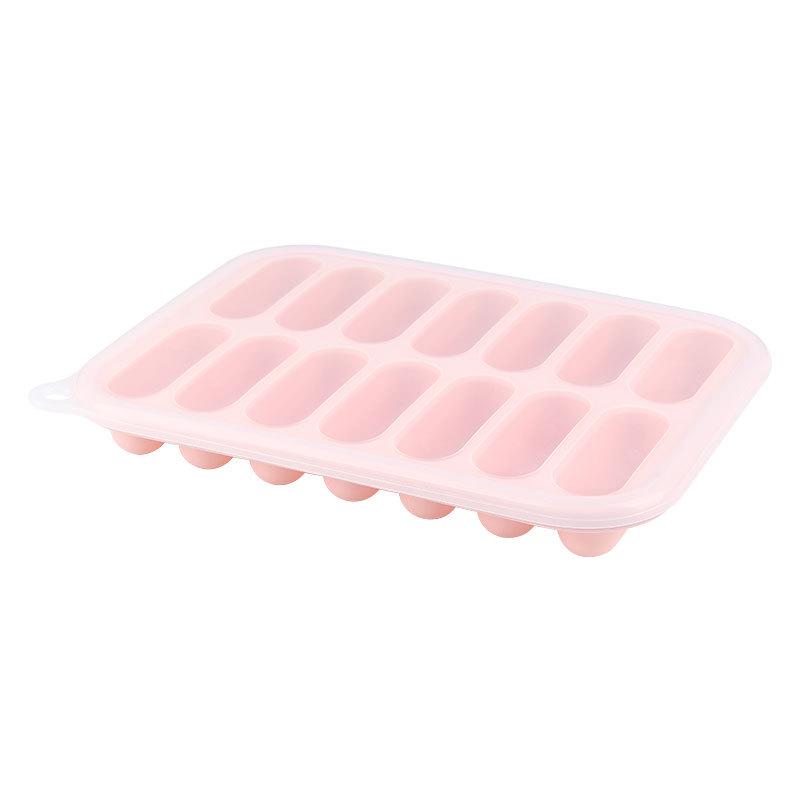 Silicone Sausage & Baby Food Baking Mold - 14 Cavities 14 Cavity светло-розовый