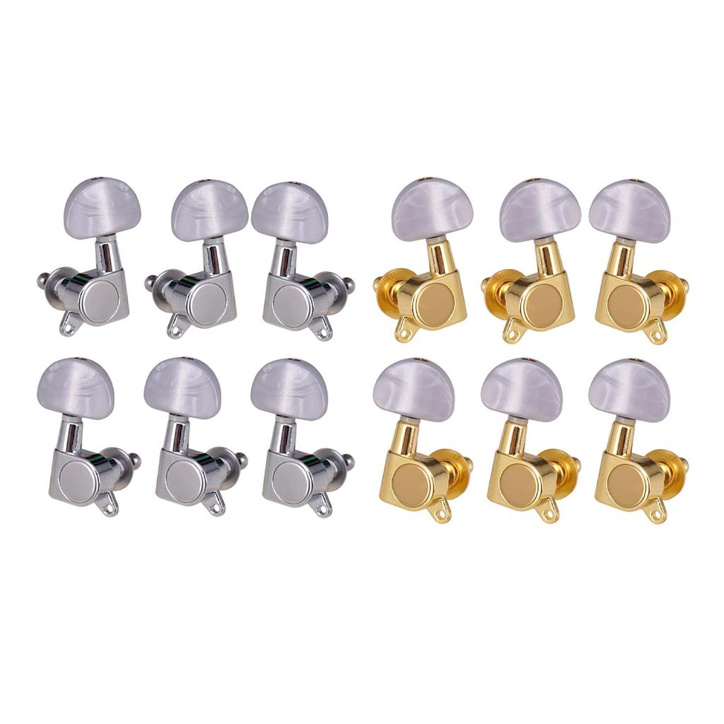 6x Guitar String Tuning Pegs Tuning Machines Grover, Metal, Guitar Tuner Machine Heads for Acoustic Guitars