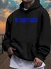 Casual Fleece-Lined Print Hoodie - Warm Pullover with "NORTH SAILS" Graphic